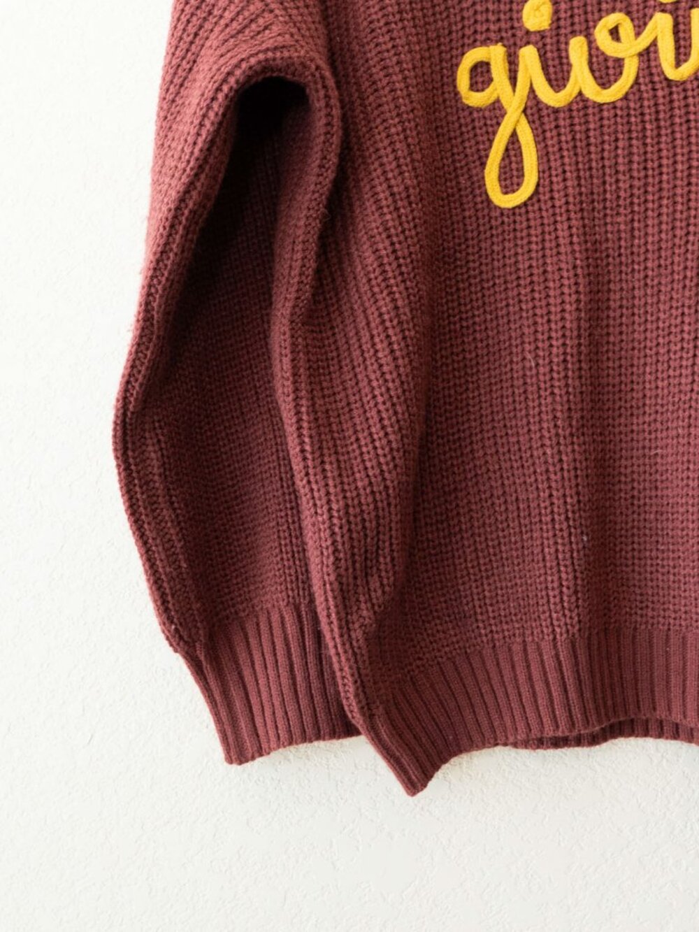 Trends Boutique On Main Sweater Womens L Brown Thanksgiving Embroidered Knit - Picture 7 of 14